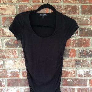 Isabella Oliver ruched black maternity top